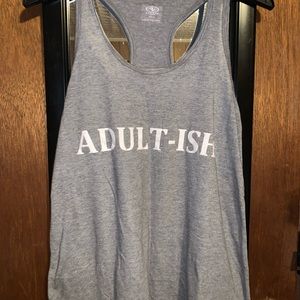 “Adult-ish” racerback tank